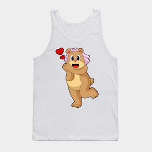 Bear Bride Veil Wedding Tank Top